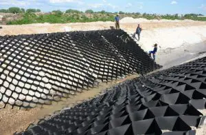 Geokorys šlaitų tvirtinimui