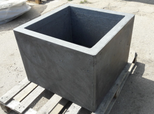 Betoninis vazonas 100x100x50, antracitas Trakai Vilnius Kaunas Lietuva Dekoskalda