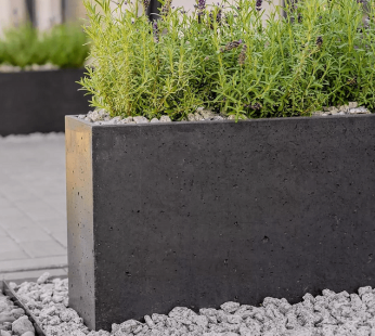 Betoninis vazonas 1200x400x600 mm, antracitas